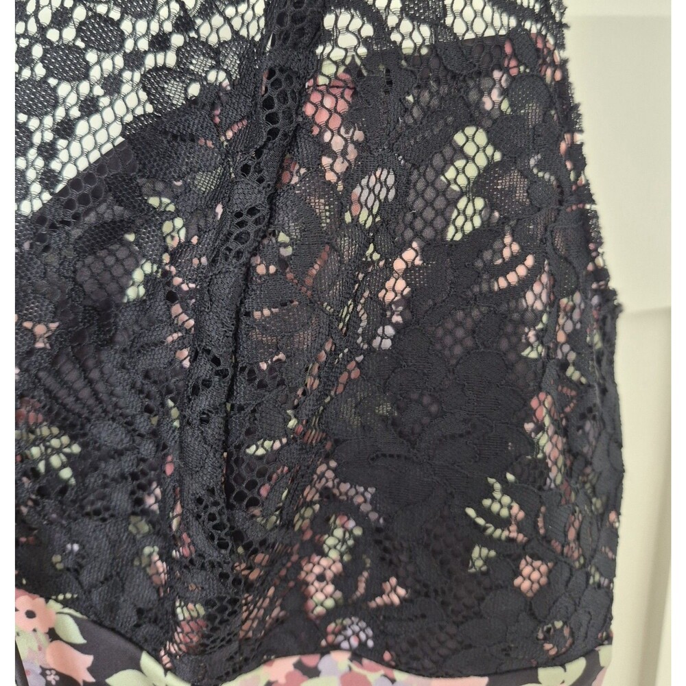 New Intimately Free People Chemise Women's Sz Medium Black Lace Floral Print $98 - Picture 12 of 16